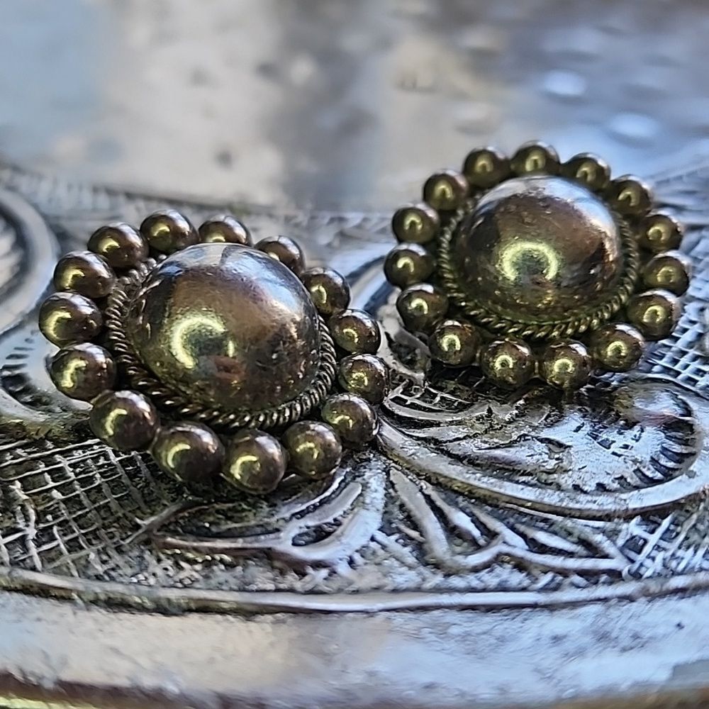 Vtg Taxco Silver 925 Taxco Tj~16 Mexico Clip On Earrings